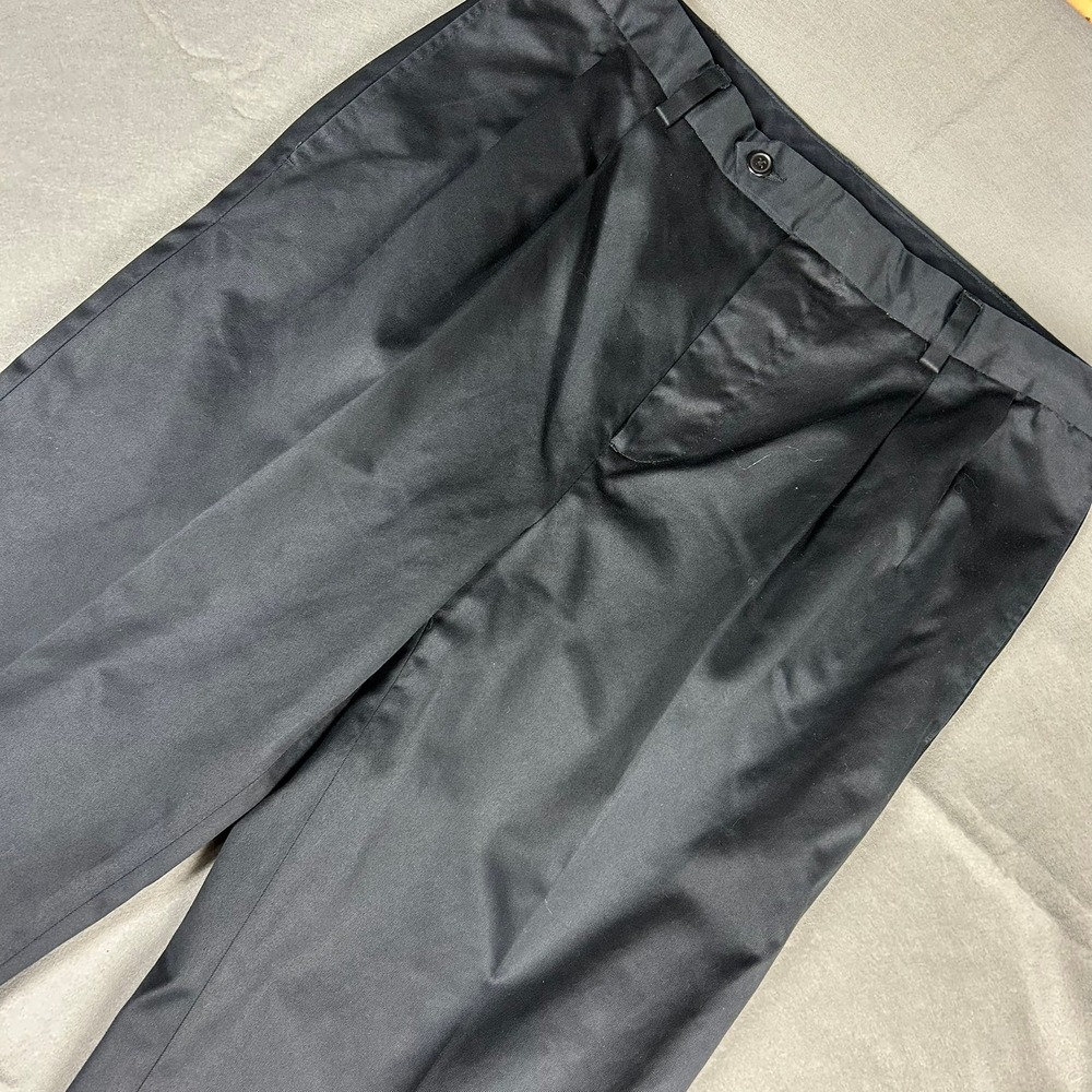 Jos. A. Bank Traveler Pleated Cuffed Chino Pants Mens 35x32 Dark Navy